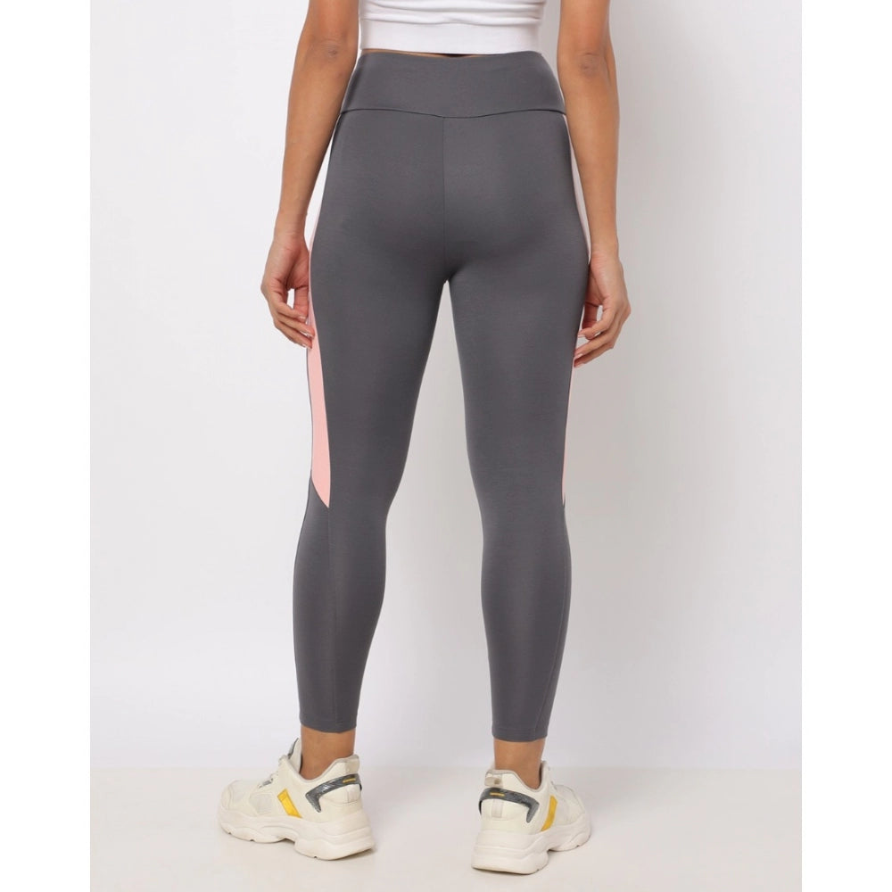 Seduva Women's Polyster Solid Sport Leggings (Grey)