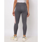 Seduva Women's Polyster Solid Sport Leggings (Grey)