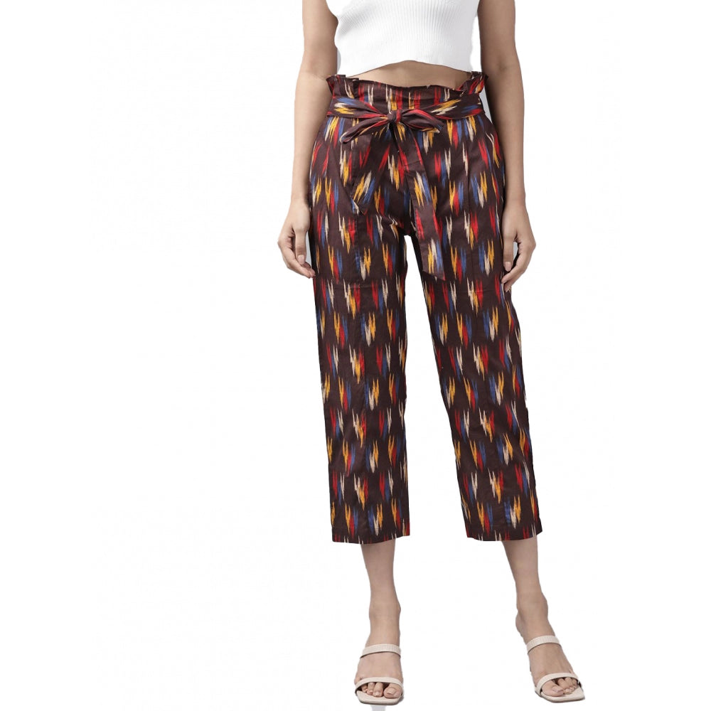 Seduva Women's Casual Printed Cotton Trouser Pant (MultiColor)