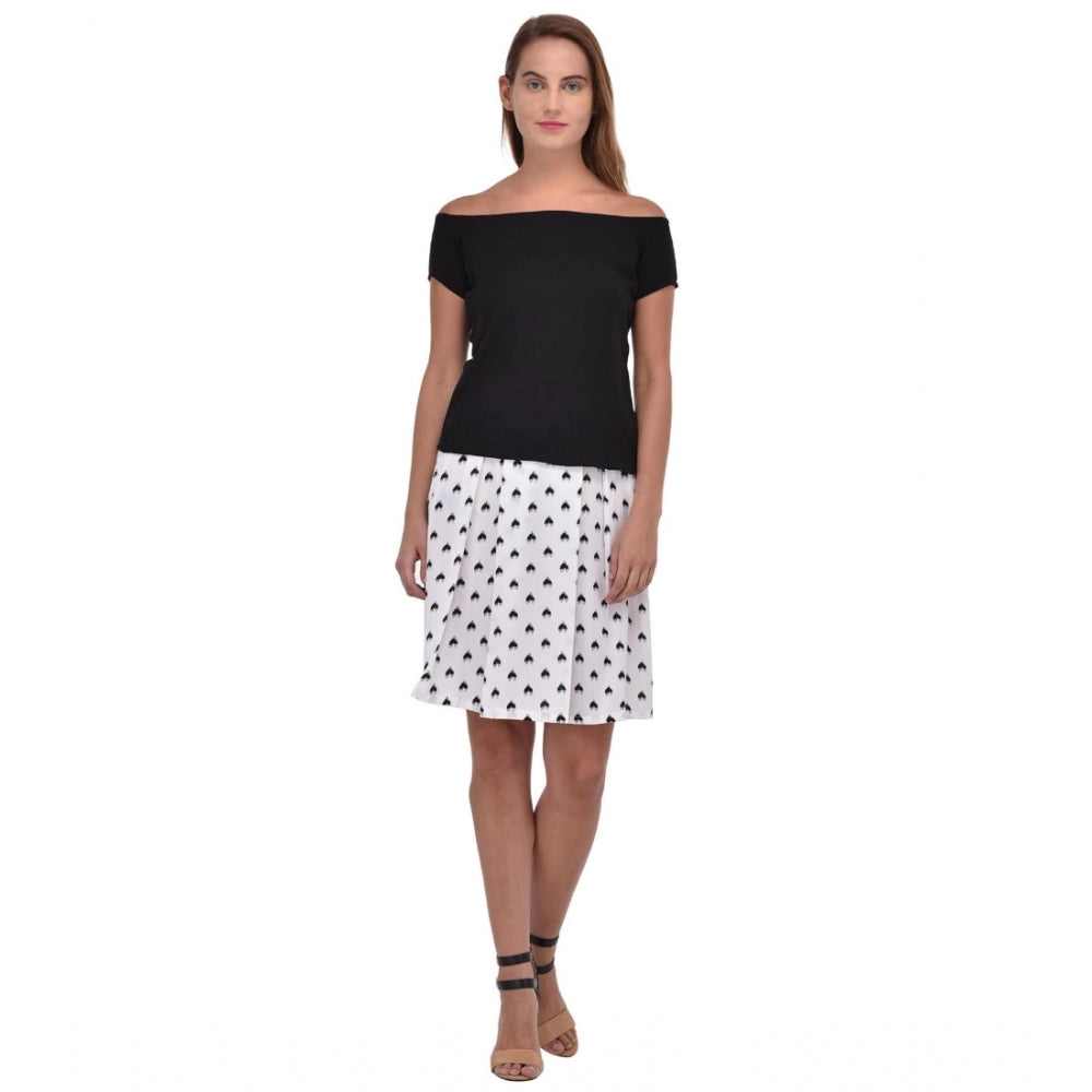 Seduva Women's Cotton Blend Solid Short Sleeves Dress (Black)
