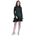 Seduva Women's Cotton Blend Floral Full Sleeves Dress (Green)
