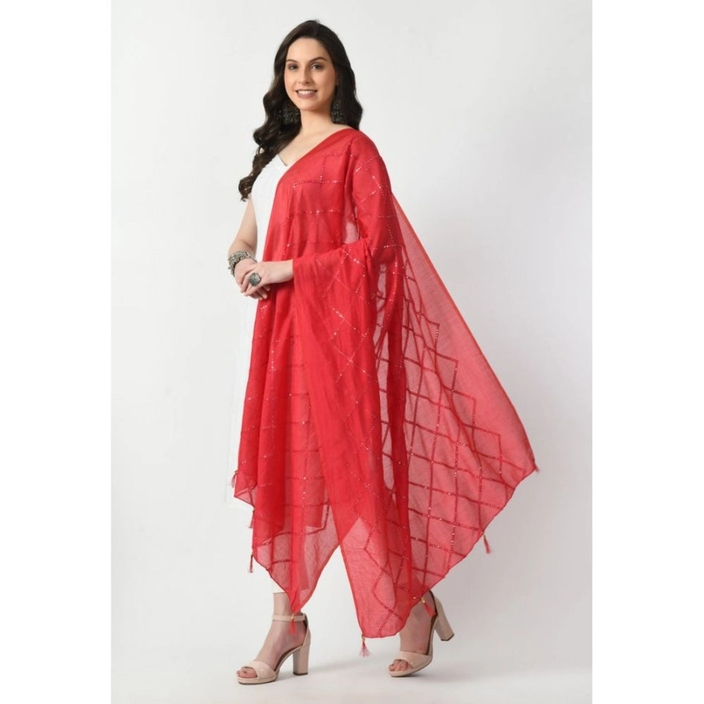 Seduva Women's Chanderi Self Design Dupatta (Rani, Length:��Free Size)