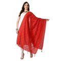 Seduva Women's Chanderi Self Design Dupatta (Red, Length:��Free Size)