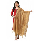Seduva Women's Chanderi Self Design Dupatta (Gold, Length:��Free Size)