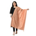 Seduva Women's Chanderi Self Design Dupatta (Peach, Length:��Free Size)