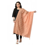 Seduva Women's Chanderi Self Design Dupatta (Peach, Length:��Free Size)