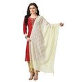 Seduva Women's Chanderi Self Design Dupatta (Off White, Length:��Free Size)