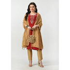 Seduva Women's Chanderi Self Design Dupatta (Gold, Length:��Free Size)