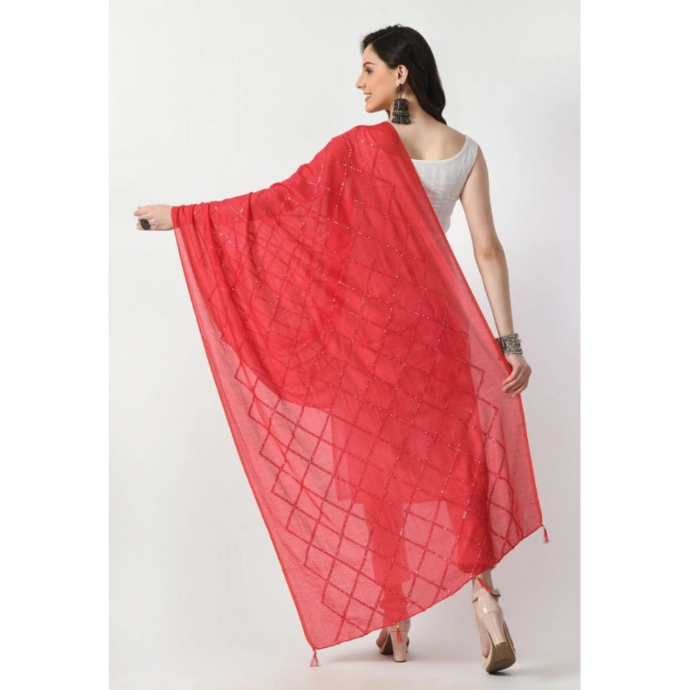 Seduva Women's Chanderi Self Design Dupatta (Rani, Length:��Free Size)