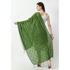 Seduva Women's Chanderi Self Design Dupatta (Mehandi, Length:��Free Size)