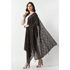 Seduva Women's Chanderi Self Design Dupatta (Dark Browm, Length:��Free Size)
