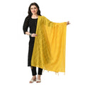Seduva Women's Chanderi Self Design Dupatta (Yellow, Length:��Free Size)