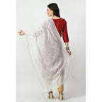 Seduva Women's Chanderi Self Design Dupatta (White, Length:��Free Size)