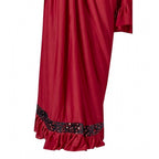 Seduva Women's Lycra Solid Saree With Unstitched Blouse (Red, 5.5 Mtr)