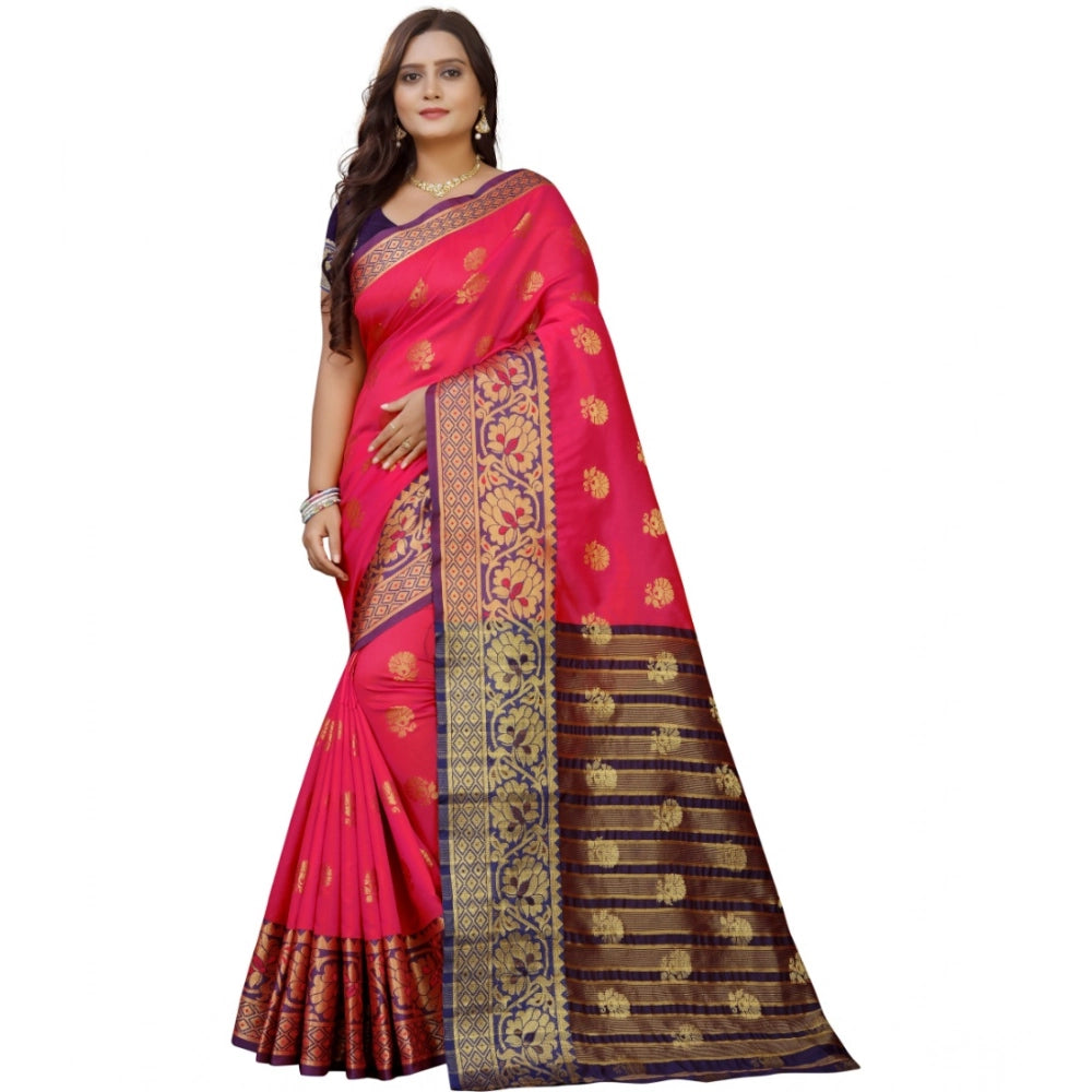 Seduva Women's Silk Blend Woven Saree With Unstitched Blouse 5.5Mtr (Multicolor)