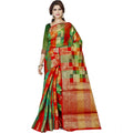 Seduva Women's Jacquard Woven Saree With Unstitched Blouse 5.5Mtr (Red)