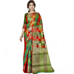 Seduva Women's Jacquard Woven Saree With Unstitched Blouse 5.5Mtr (Green)
