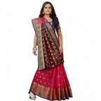Seduva Women's Silk Blend Woven Saree With Unstitched Blouse 5.5Mtr (Multicolor)