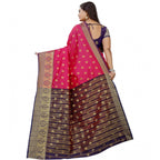 Seduva Women's Silk Blend Woven Saree With Unstitched Blouse 5.5Mtr (Multicolor)