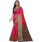 Seduva Women's Silk Blend Woven Saree With Unstitched Blouse 5.5Mtr (Multicolor)