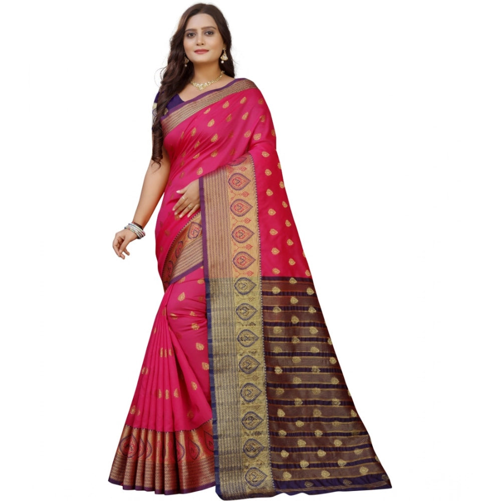 Seduva Women's Silk Blend Woven Saree With Unstitched Blouse 5.5Mtr (Multicolor)