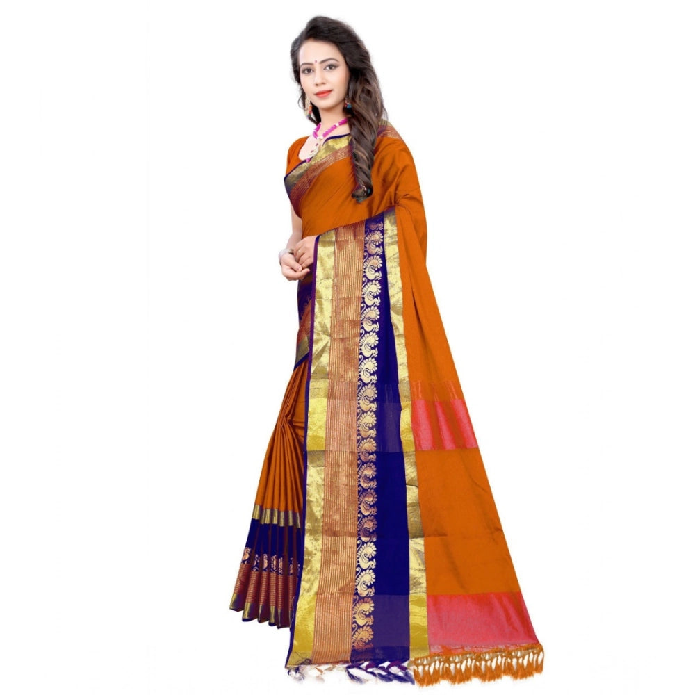 Seduva Women's Jacquard Woven Saree With Unstitched Blouse 5.5Mtr (Multicolor)