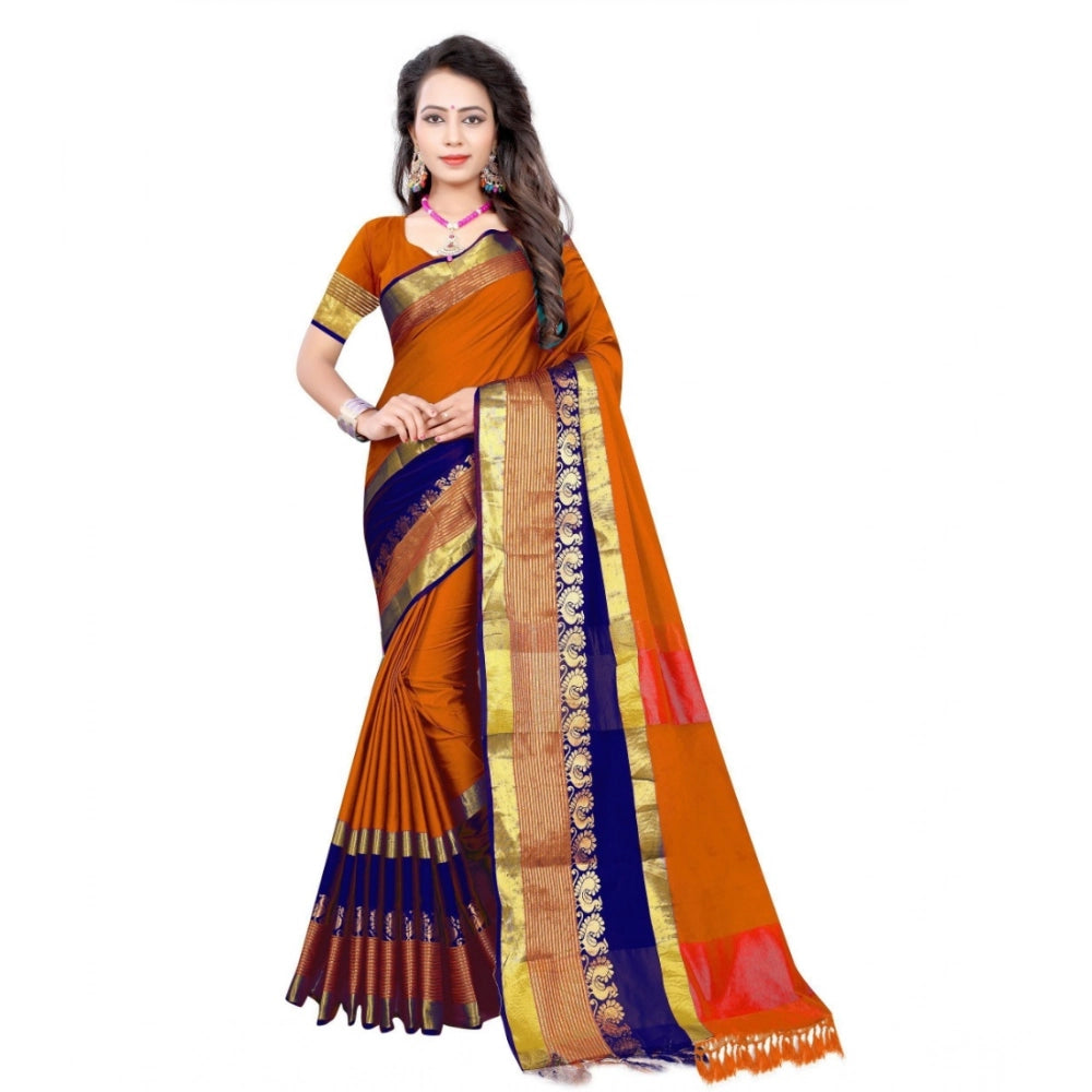Seduva Women's Jacquard Woven Saree With Unstitched Blouse 5.5Mtr (Multicolor)