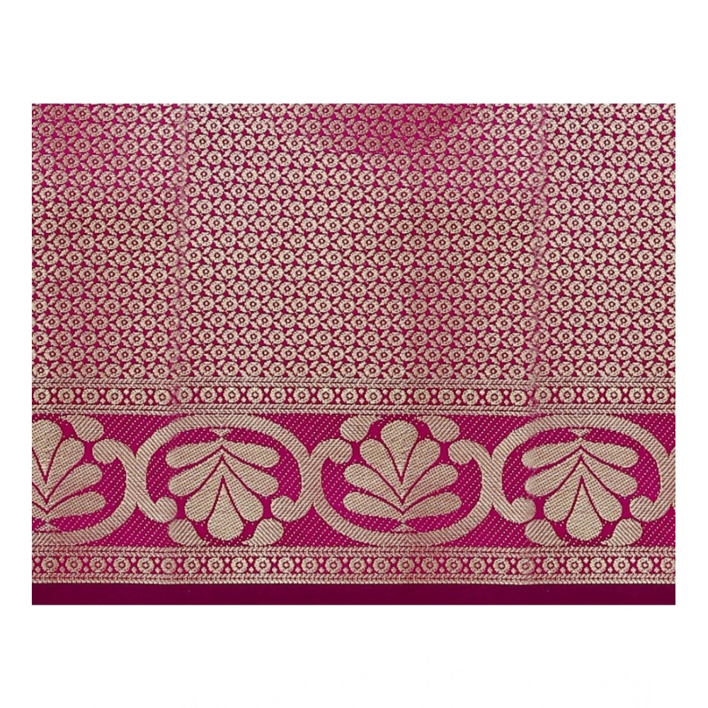 Seduva Women's Jacquard Woven Saree With Unstitched Blouse 5.5Mtr (Blue)