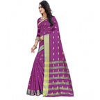 Seduva Women's Silk Blend Woven Saree With Unstitched Blouse 5.5Mtr (Pink)