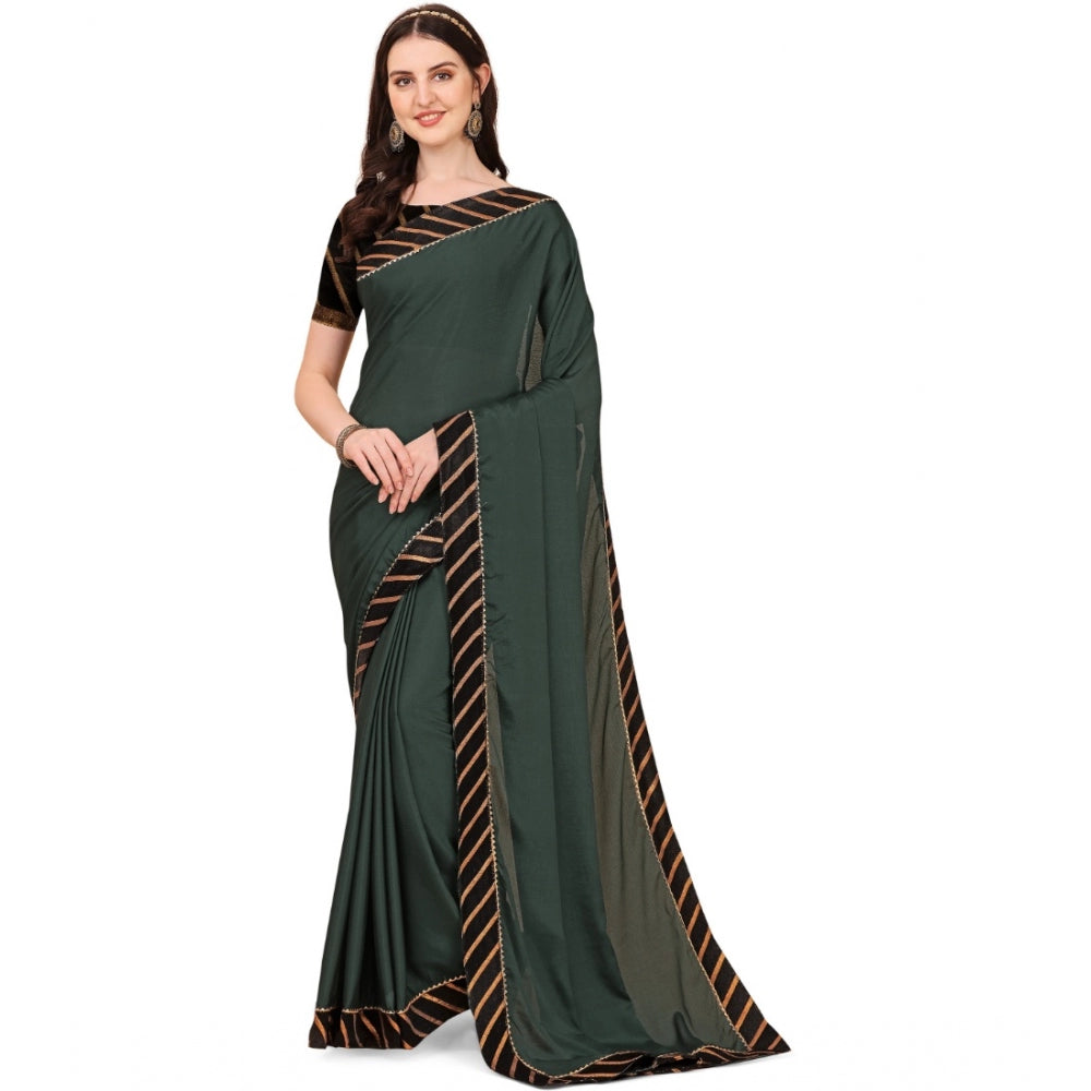 Seduva Women's Chiffon Self Design Saree With Unstitched Blouse 5.5Mtr (Grey)