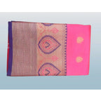 Seduva Women's Silk Blend Woven Saree With Unstitched Blouse 5.5Mtr (Pink)