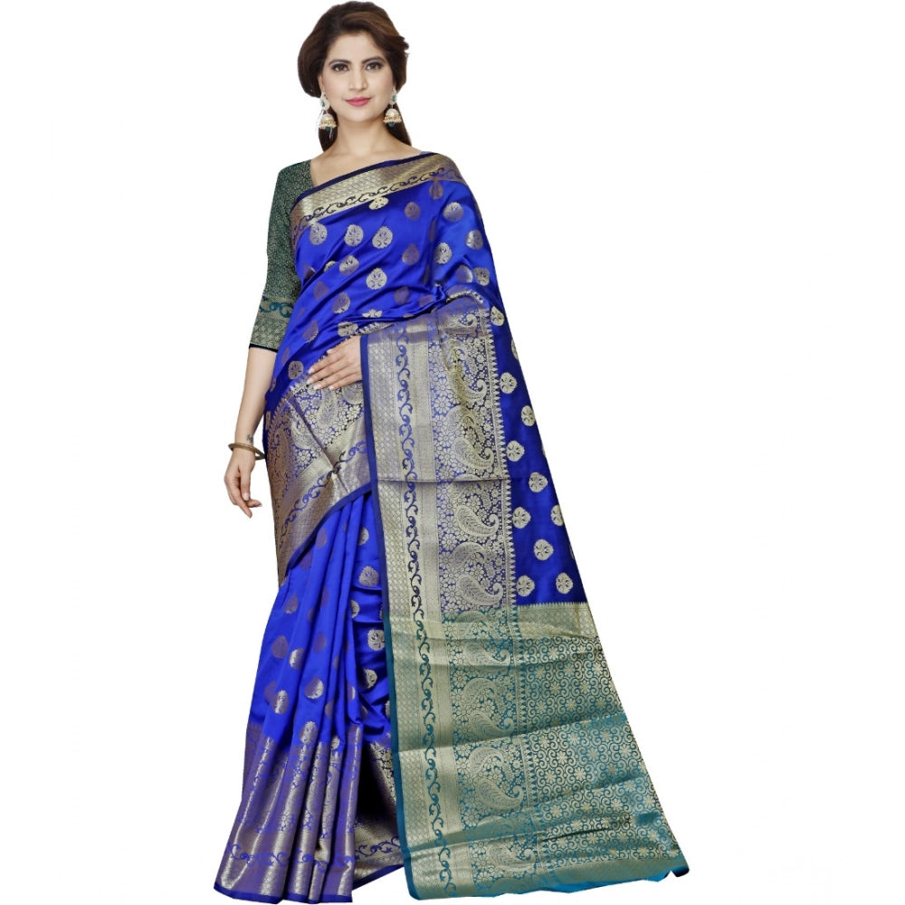 Seduva Women's Jacquard Woven Saree With Unstitched Blouse 5.5Mtr (Multicolor)