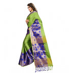 Seduva Women's Jacquard Woven Saree With Unstitched Blouse 5.5Mtr (Green)