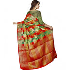 Seduva Women's Jacquard Woven Saree With Unstitched Blouse 5.5Mtr (Red)