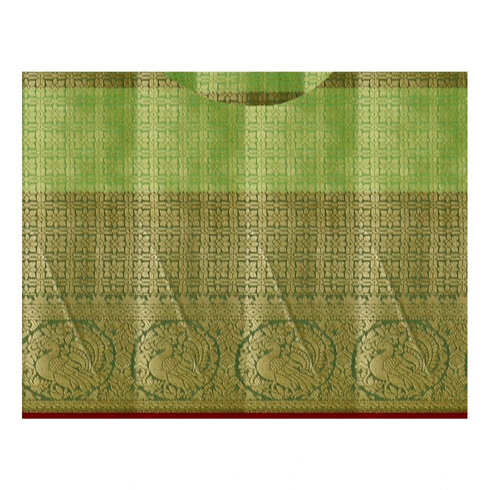 Seduva Women's Jacquard Woven Saree With Unstitched Blouse 5.5Mtr (Green)