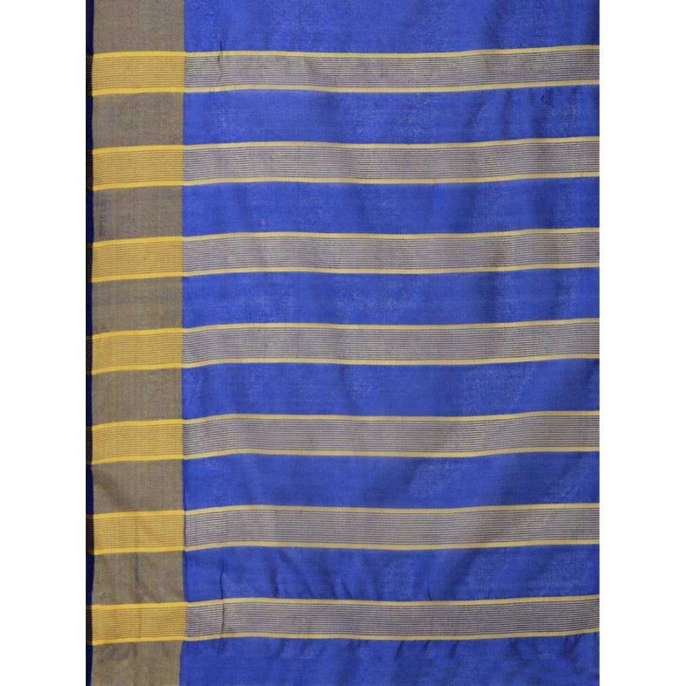 Seduva Women's Cotton Silk Striped Saree With Unstitched Blouse 5.5Mtr (Multicolor)