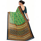 Seduva Women's Georgette Floral Print Saree With Unstitched Blouse 5.5Mtr (Light Green)
