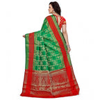 Seduva Women's Jacquard Woven Saree With Unstitched Blouse 5.5Mtr (Green)