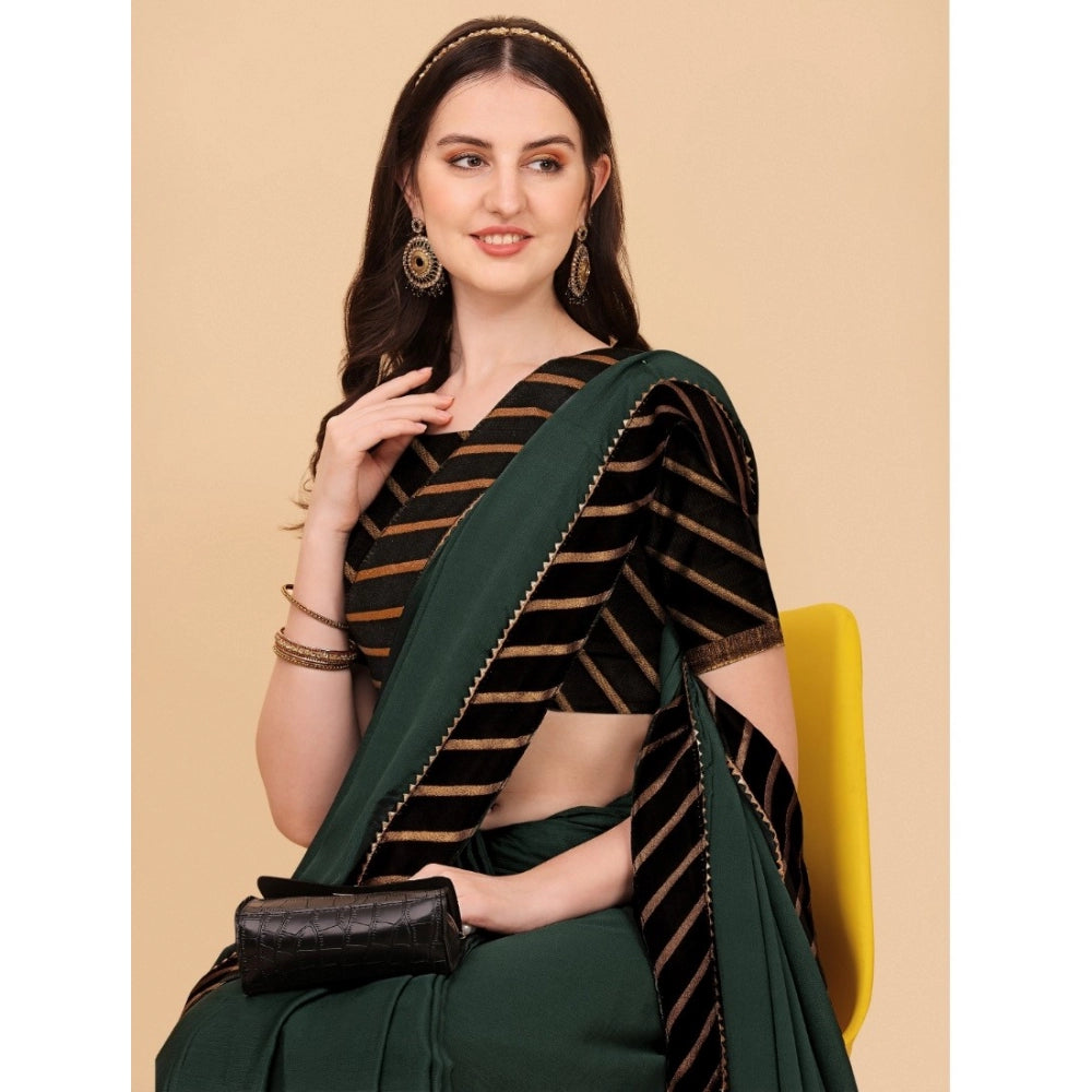 Seduva Women's Chiffon Self Design Saree With Unstitched Blouse 5.5Mtr (Grey)