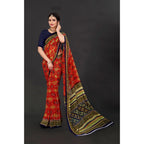 Seduva Women's Georgette Floral Print Saree With Unstitched Blouse 5.5Mtr (Multicolor)