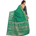 Seduva Women's Jacquard Woven Saree With Unstitched Blouse 5.5Mtr (Green)