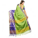 Seduva Women's Jacquard Woven Saree With Unstitched Blouse 5.5Mtr (Green)