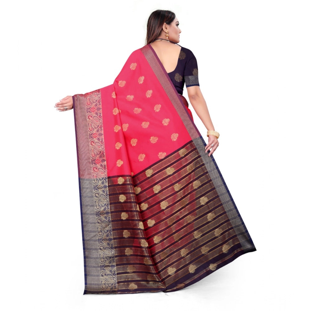 Seduva Women's Silk Blend Woven Saree With Unstitched Blouse 5.5Mtr (Multicolor)