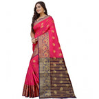 Seduva Women's Silk Blend Woven Saree With Unstitched Blouse 5.5Mtr (Multicolor)