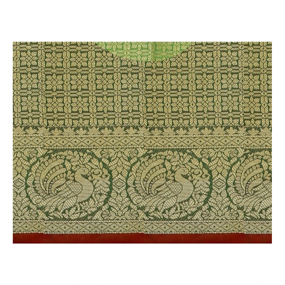 Seduva Women's Jacquard Woven Saree With Unstitched Blouse 5.5Mtr (Red)