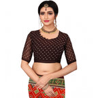 Seduva Women's Georgette Floral Print Saree With Unstitched Blouse 5.5Mtr (Orange)