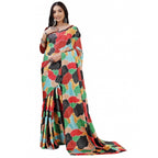 Seduva Women's Crepe Digital Print Saree With Unstitched Blouse 5.5Mtr (Red)