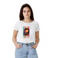 Seduva Women's Polyester Solid Printed Round Neck Half Sleeve T-shirt (White)
