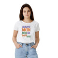 Seduva Women's Polyester Solid Printed Round Neck Half Sleeve T-shirt (White)