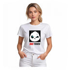 Seduva Women's Polyester Solid Printed Round Neck Half Sleeve T-shirt (White)